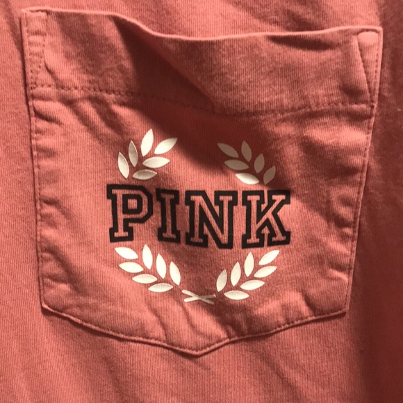 VS Pink long sleeve pocket t-shirt. Size XS. Mauve. Great condition. - Picture 2 of 4